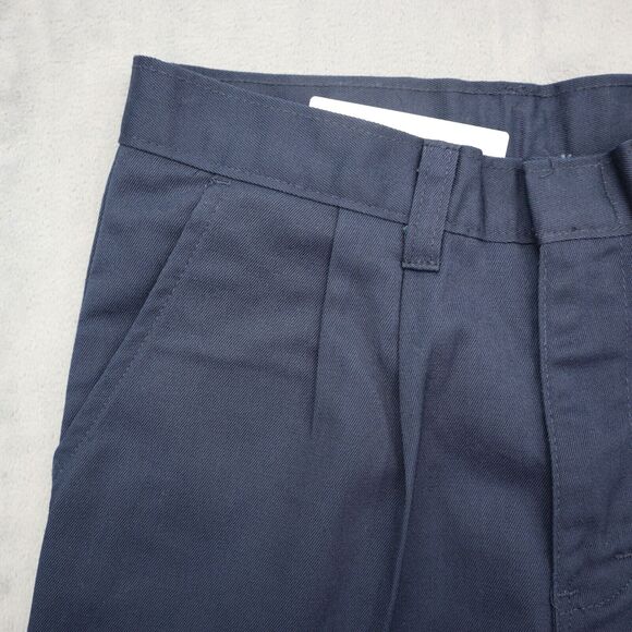 Dickies Shorts Boys 10 Blue Chino Mid Rise Hook Eye Zip Pocket Pleated - Picture 10 of 16